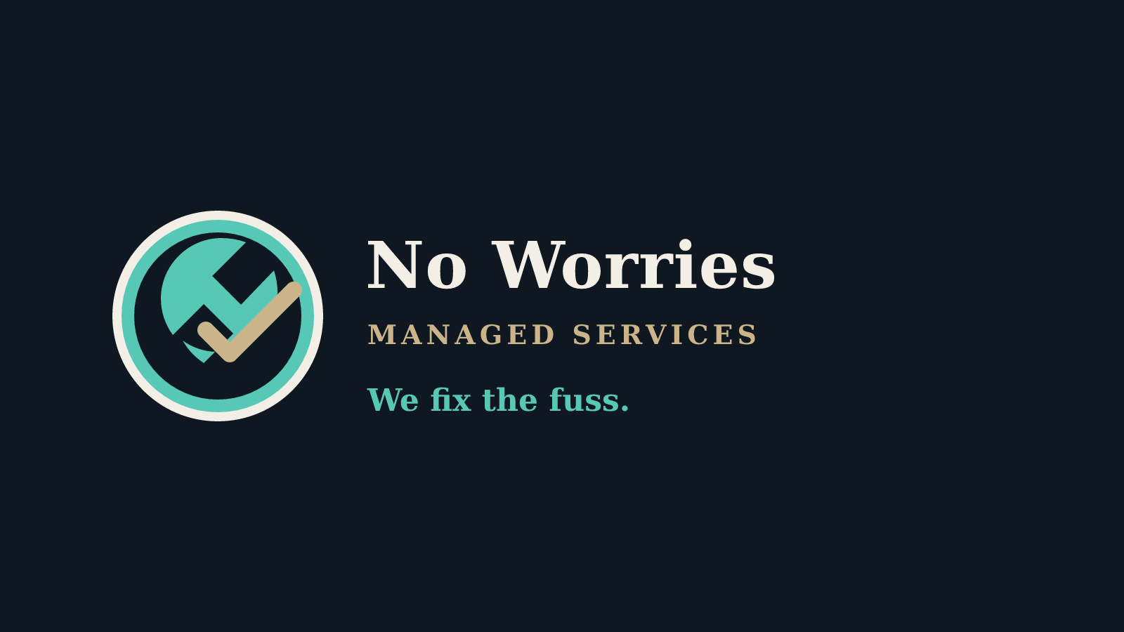 No Worries brand lockup